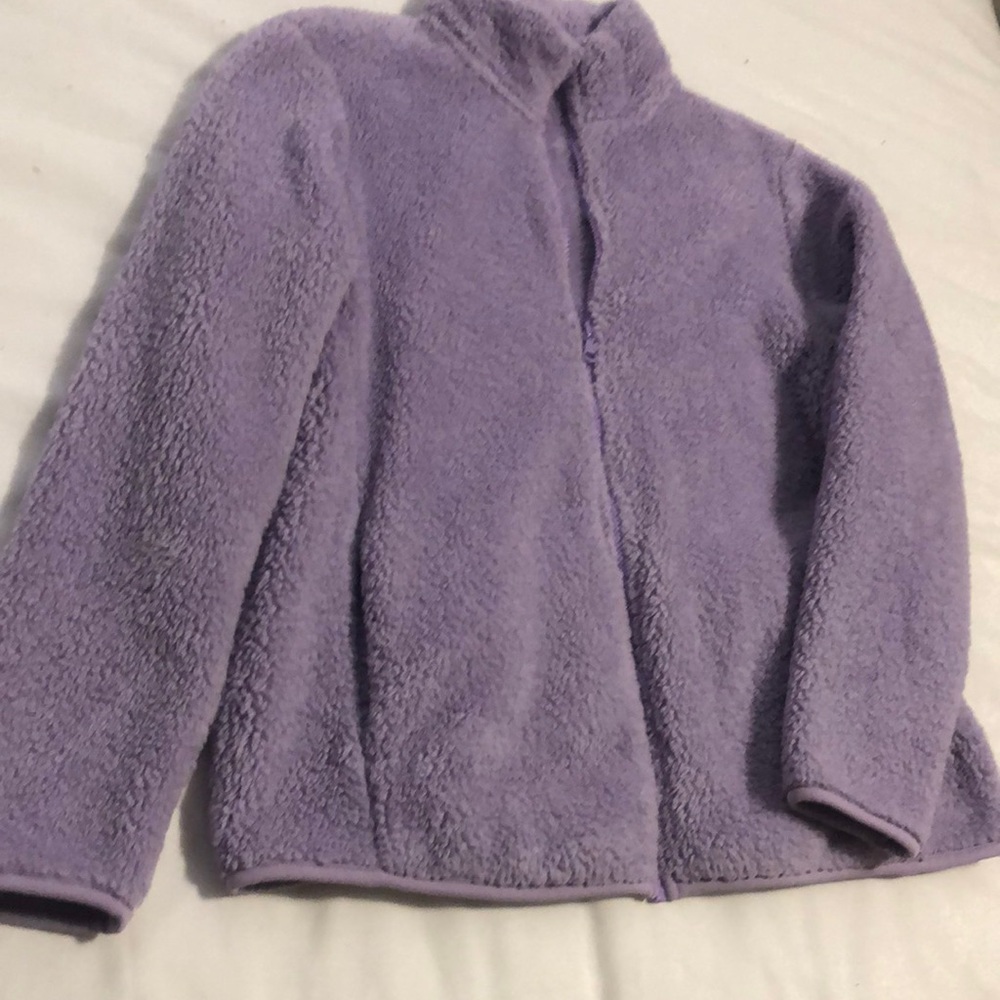 High neck long sleeve fleece